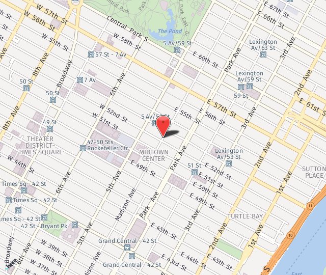Location Map: 501 Madison Avenue New York, NY 10022