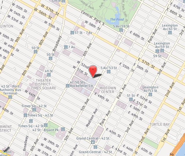 Location Map: The Fertility Institutes, Rockefeller Fertility Center New York, NY 10019