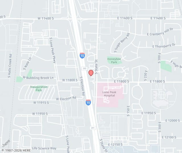 Location Map: 11762 South State Street, Suite 160 Draper, Utah 84020