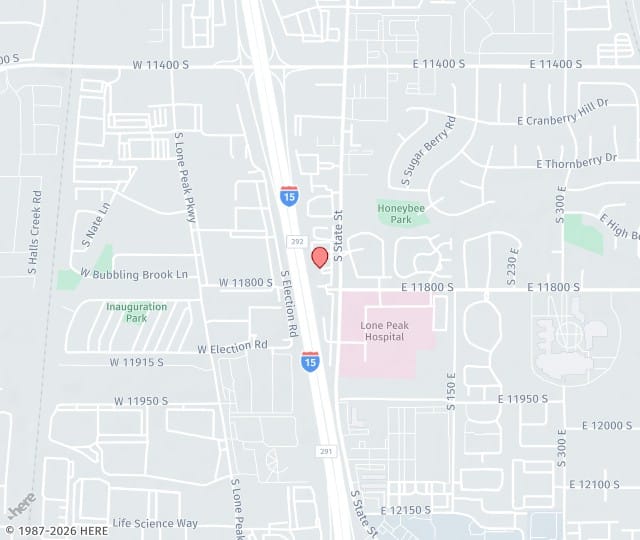 Location Map: 11762 South State Street, Suite 160 Salt Lake City, Utah 84020