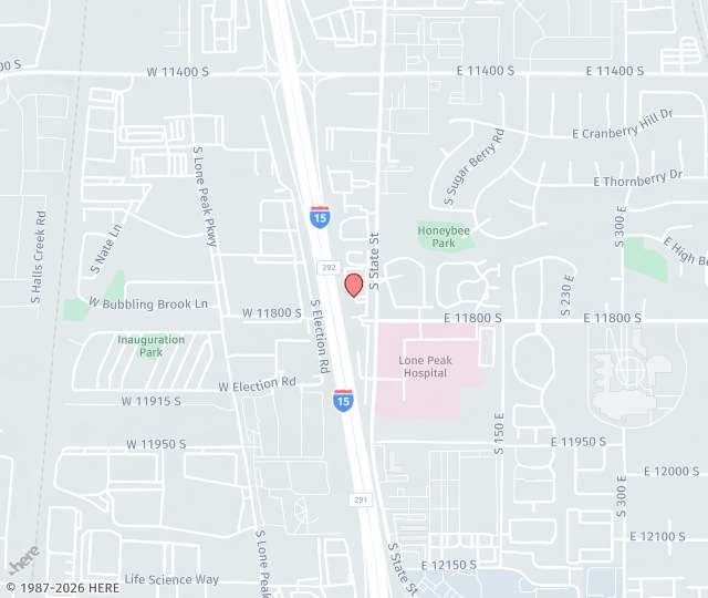 Location Map: 11762 South State Street, Suite 160 Salt Lake City, Utah 84020